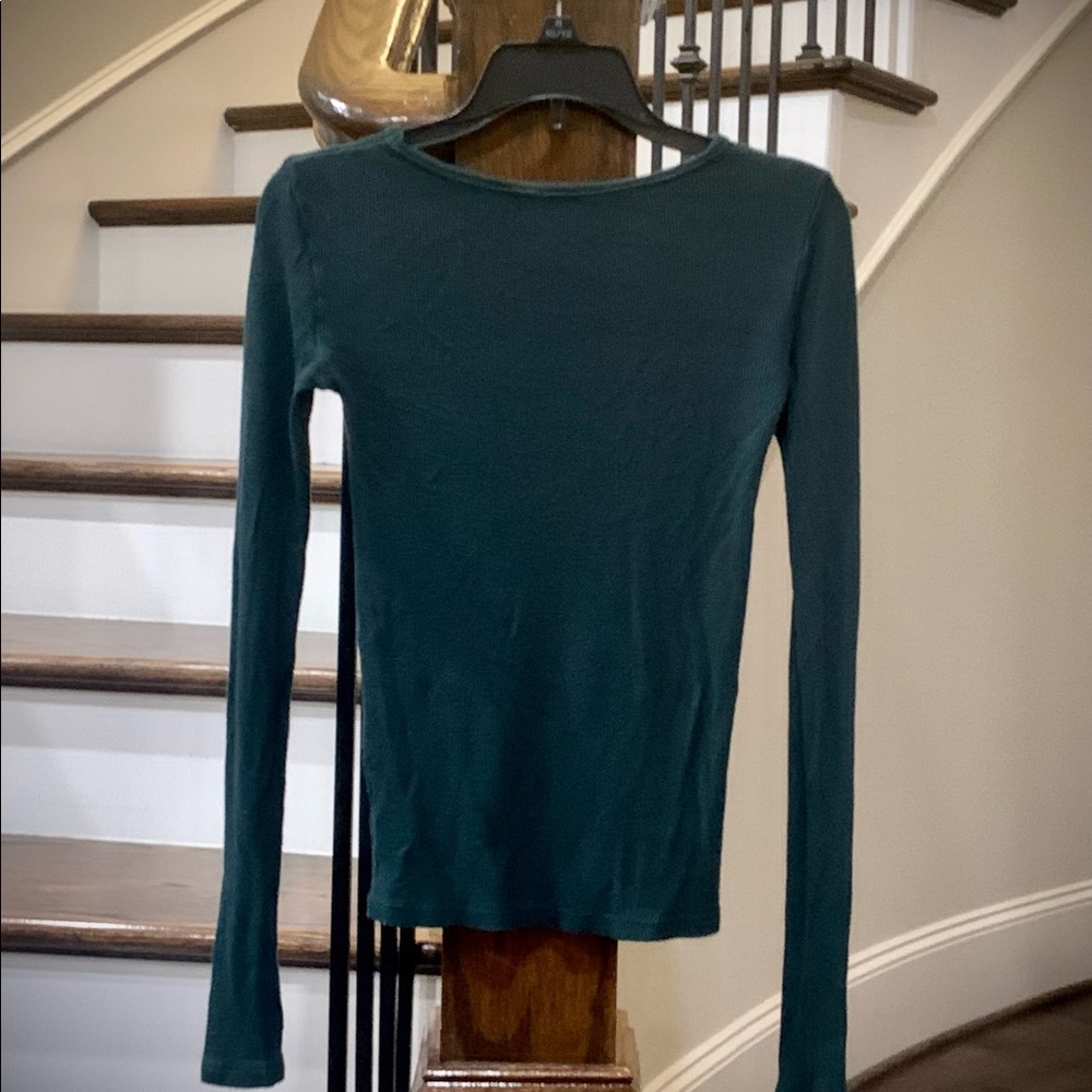 Juniors Ribbed Long Sleeve Tee